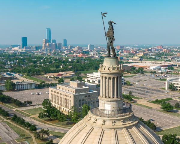 Aerial View of Oklahoma State Capitol